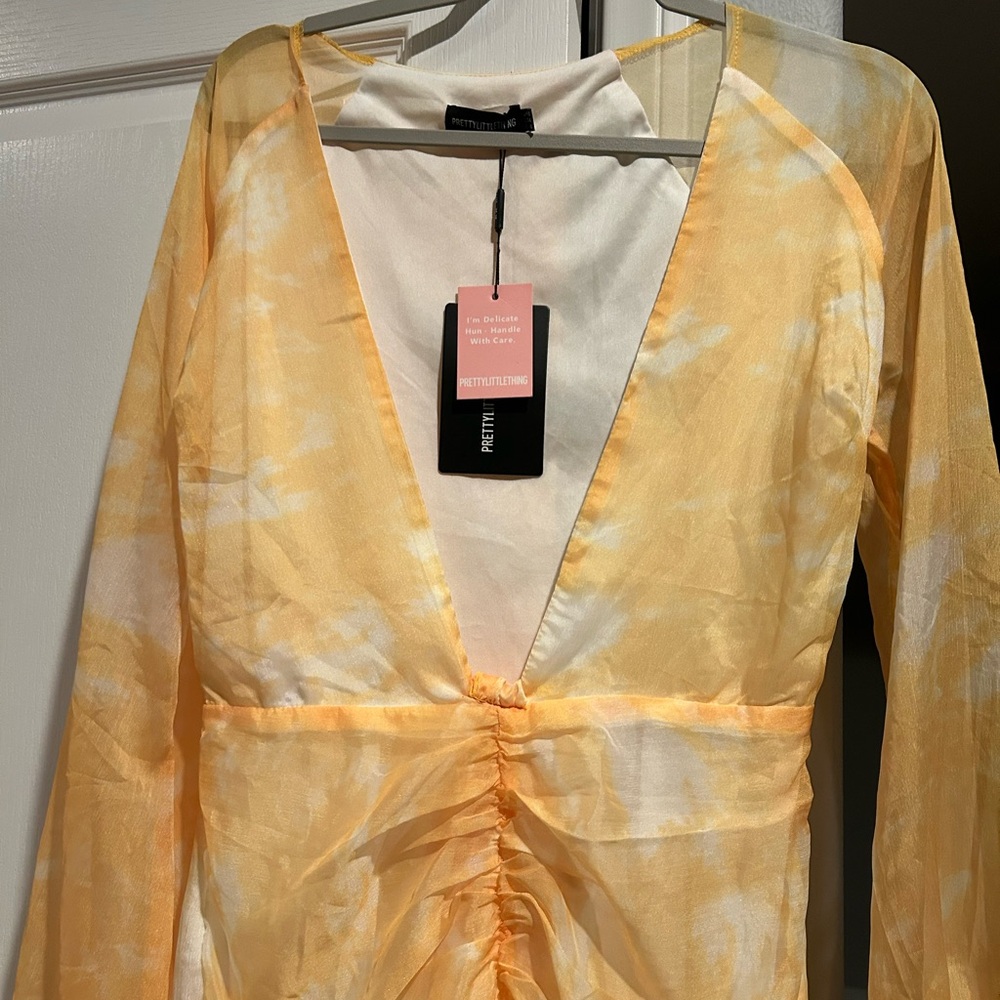 PrettyLittleThing Sunburst Tie-Dye Dress